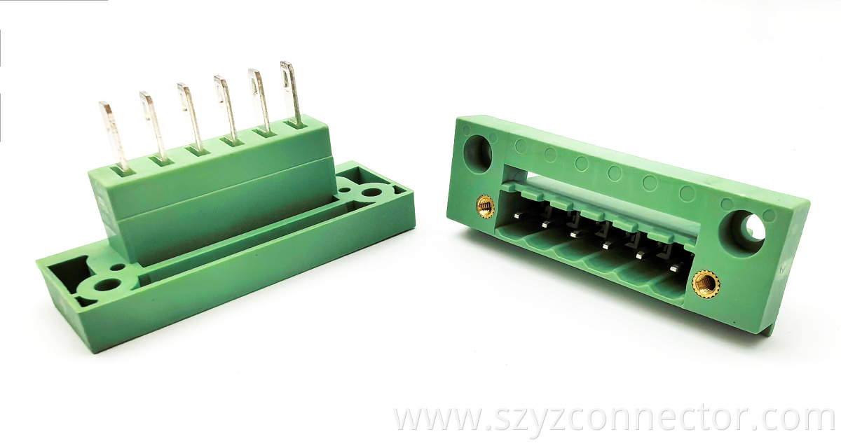5.08mm Pitch Pluggable Terminal Blocks Male 6P Green 5.08mm Pitch Pluggable Terminal Blocks Male 6P Green